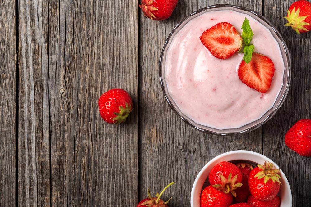4. yogurt and strawberries