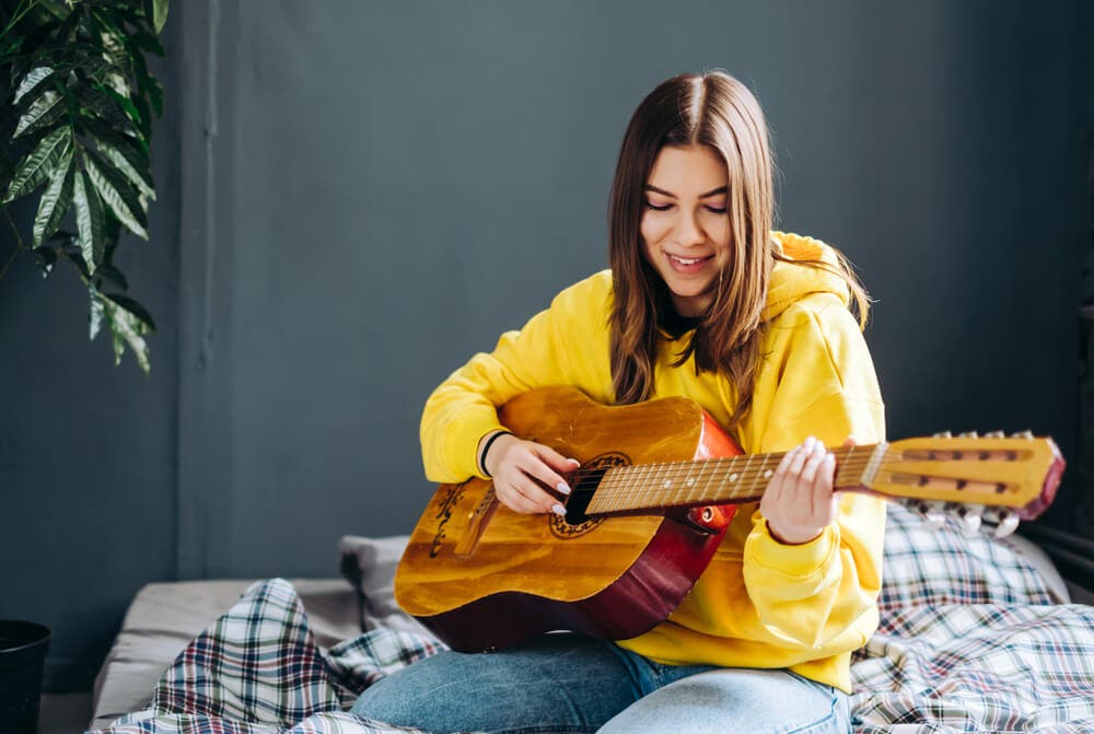 young guitar player